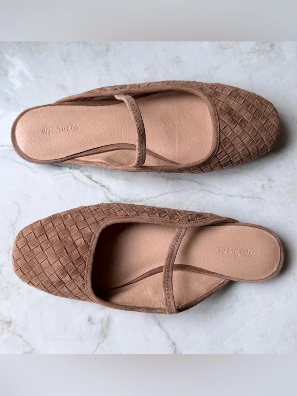 Madewell The Greta Ballet Flat Mule in Woven Suede - size 10 - Picture 6 of 8
